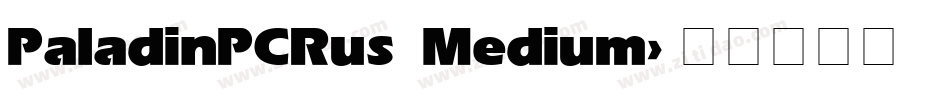 PaladinPCRus Medium字体转换